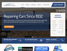 Tablet Screenshot of modernautobodynj.com